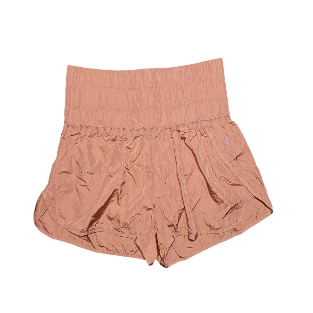 FREE PEOPLE FP MOVEMENT The Way Home Shorts Lined Size Small Orange Peach - Picture 3 of 6
